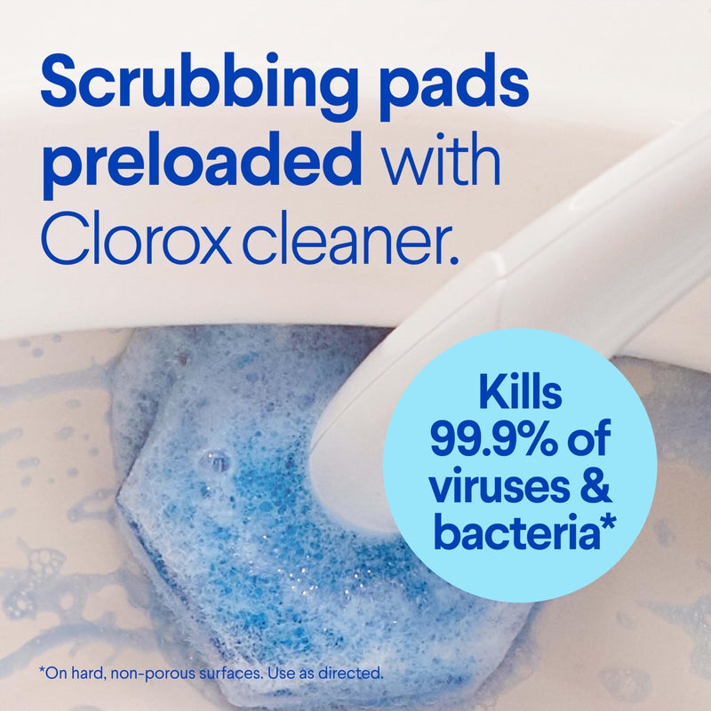 CLOROX ToiletWand Toilet Bowl Cleaner- Toilet Brush, Storage Caddy and 16 Disinfecting Refill Heads - Image 2